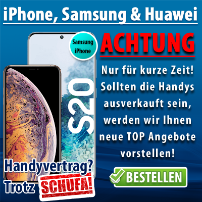 Handyvertrag ohne Schufa iPhone Samsung Huawei 100% ohne Bonitätsprüfung.